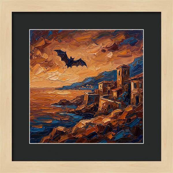 Vampire Bat Over Mediterranean Coast
