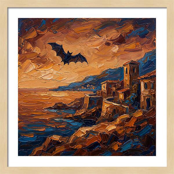 Vampire Bat Over Mediterranean Coast