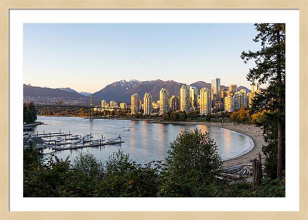 Vancouver Skyline At Dusk