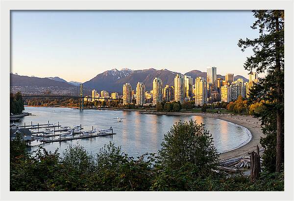 Vancouver Skyline At Dusk