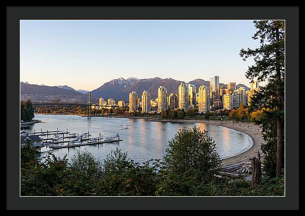 Vancouver Skyline At Dusk