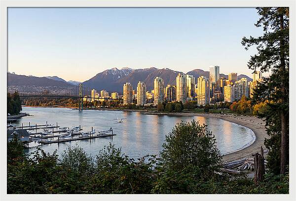 Vancouver Skyline At Dusk