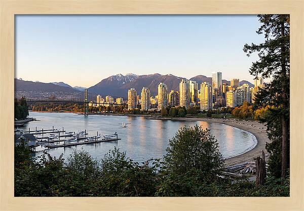 Vancouver Skyline At Dusk