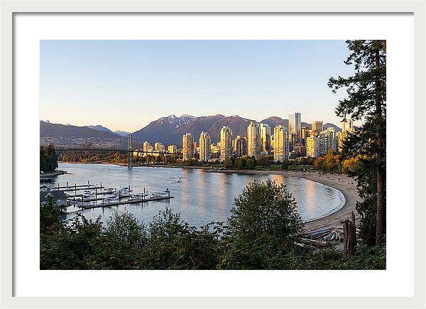 Vancouver Skyline At Dusk