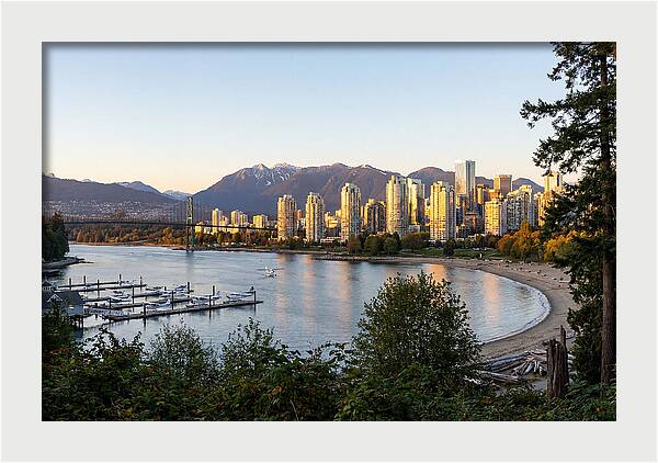 Vancouver Skyline At Dusk