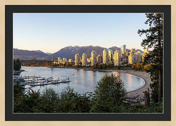 Vancouver Skyline At Dusk