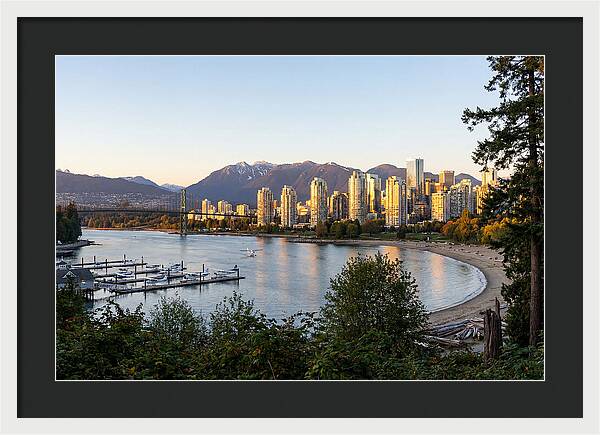 Vancouver Skyline At Dusk