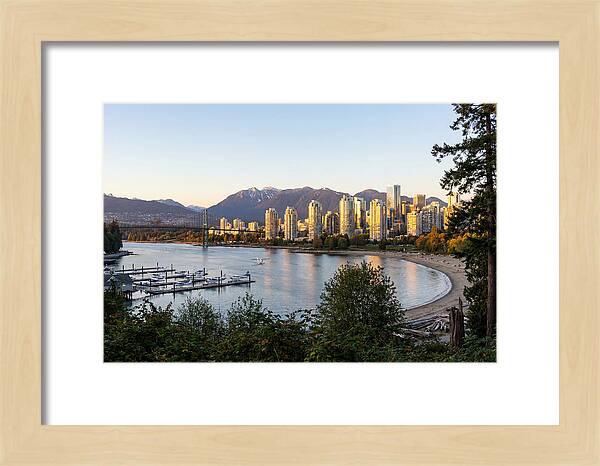 Vancouver Skyline At Dusk