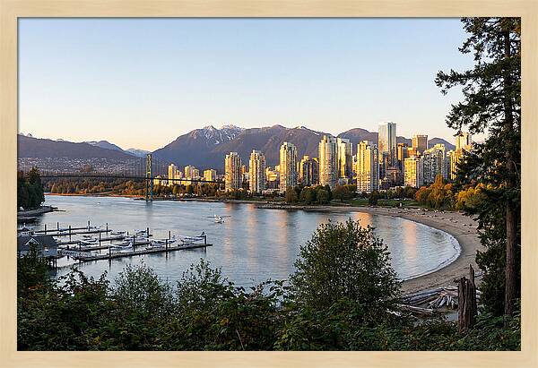 Vancouver Skyline At Dusk