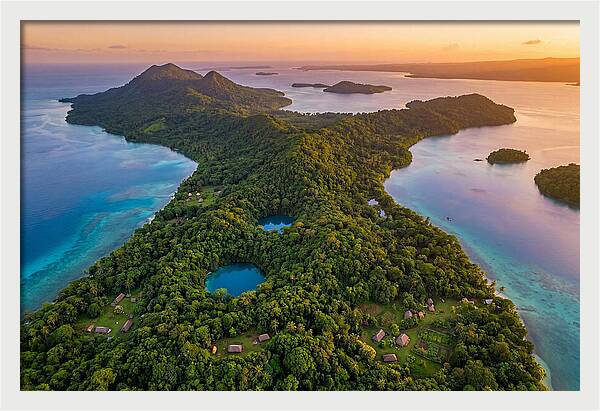 Vanuatus Lush Landscape At Dusk