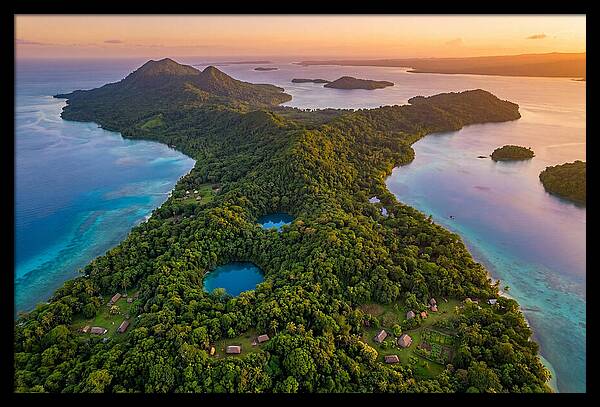 Vanuatus Lush Landscape At Dusk