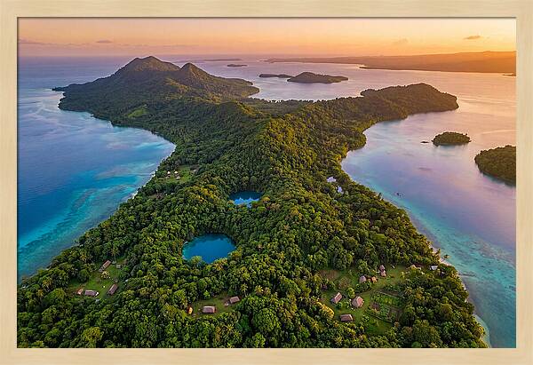 Vanuatus Lush Landscape At Dusk