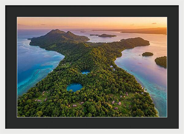 Vanuatus Lush Landscape At Dusk