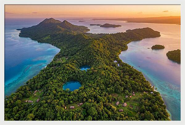 Vanuatus Lush Landscape At Dusk