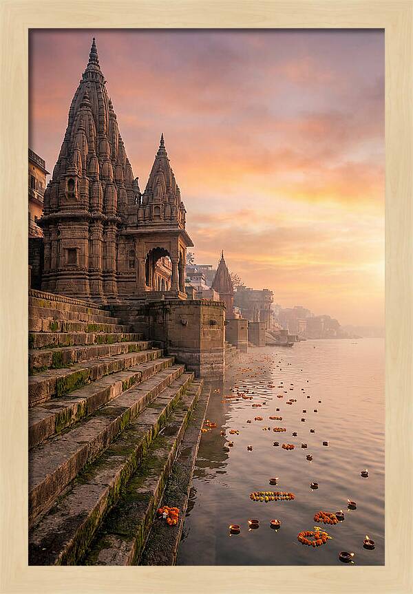 Varanasi Ghats At Dawn