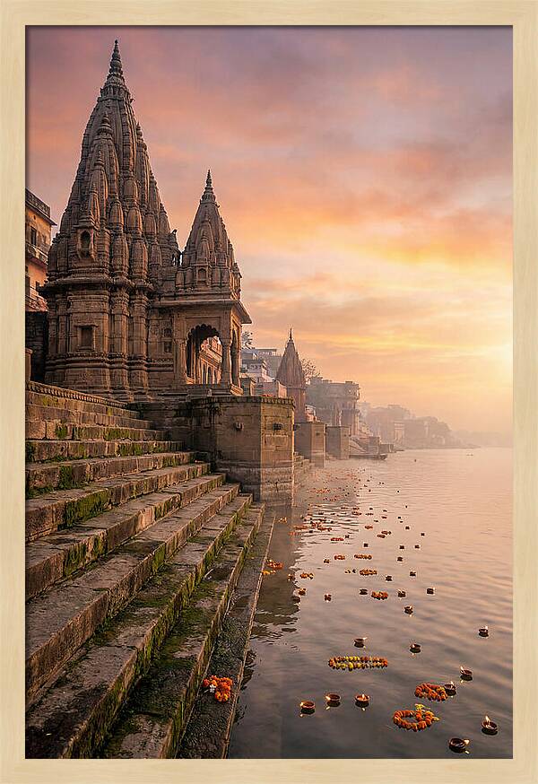 Varanasi Ghats At Dawn