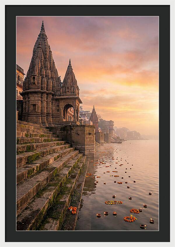 Varanasi Ghats At Dawn