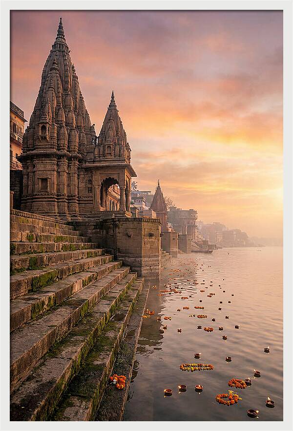 Varanasi Ghats At Dawn