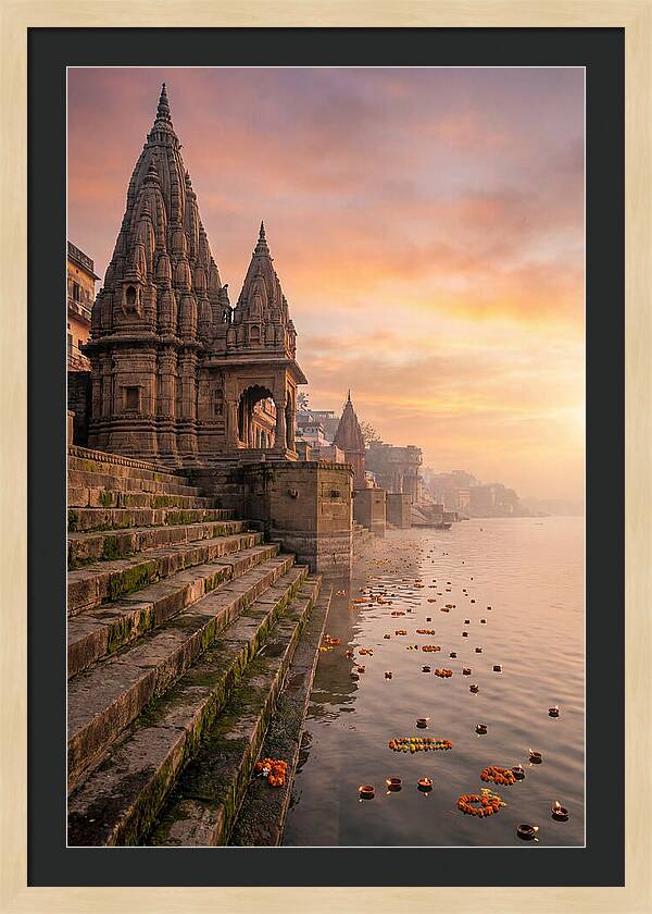 Varanasi Ghats At Dawn
