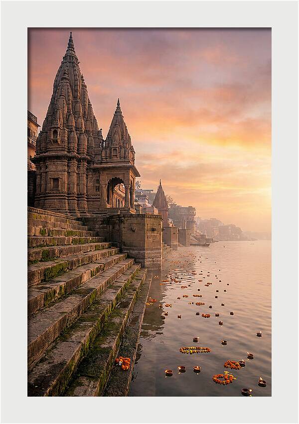Varanasi Ghats At Dawn