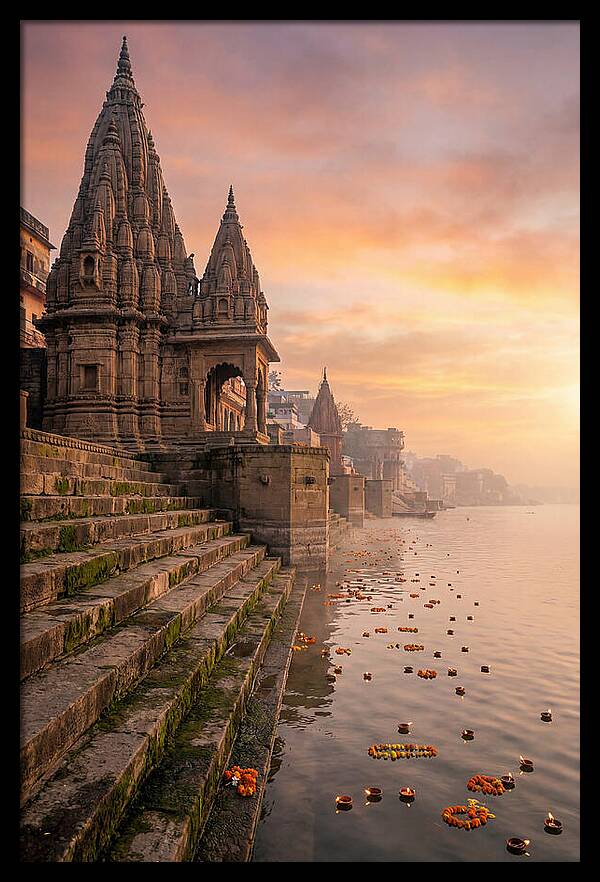 Varanasi Ghats At Dawn