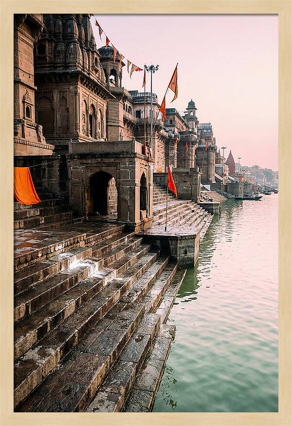 Varanasi Ghats At Dawn