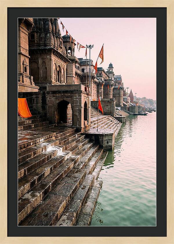 Varanasi Ghats At Dawn
