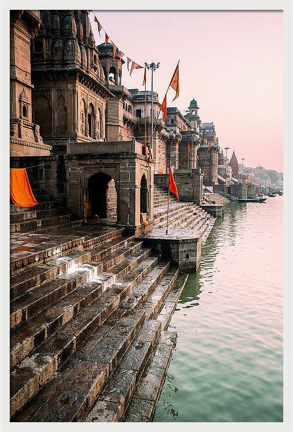 Varanasi Ghats At Dawn
