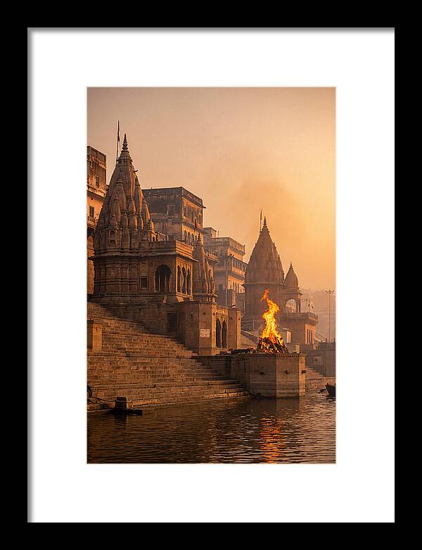 Varanasi Ghats At Sunrise