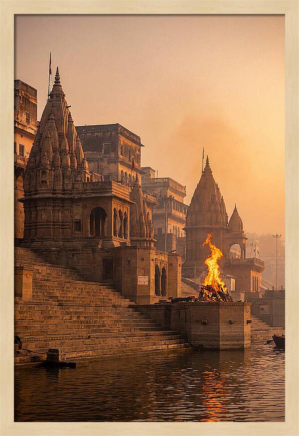 Varanasi Ghats At Sunrise