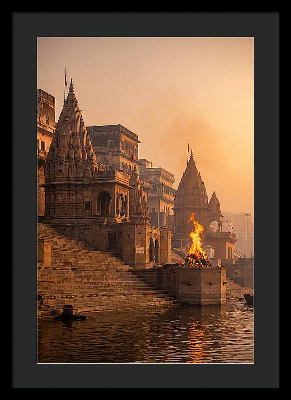 Varanasi Ghats At Sunrise