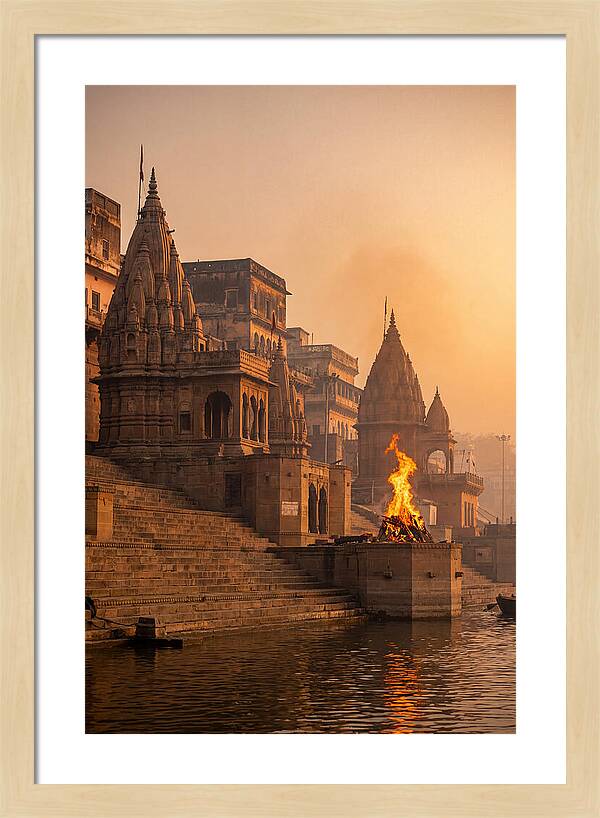 Varanasi Ghats At Sunrise