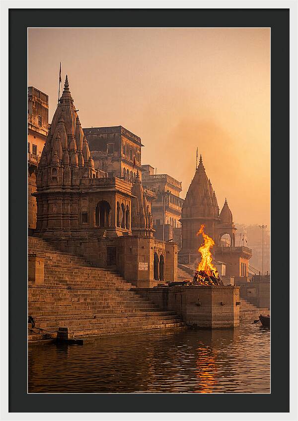 Varanasi Ghats At Sunrise