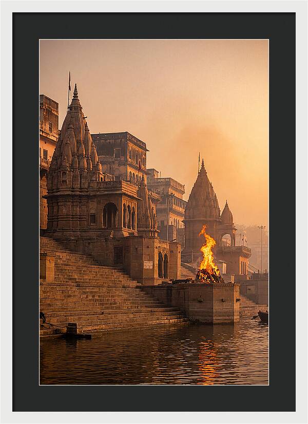 Varanasi Ghats At Sunrise