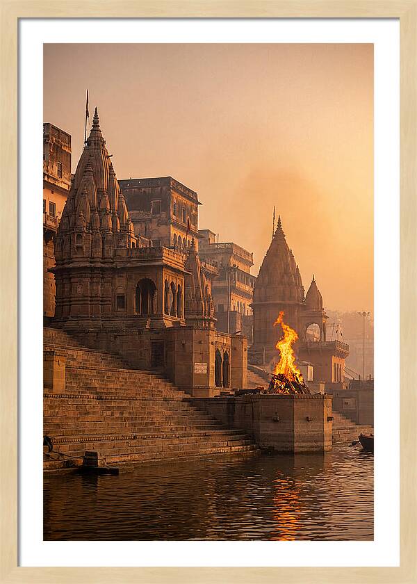 Varanasi Ghats At Sunrise