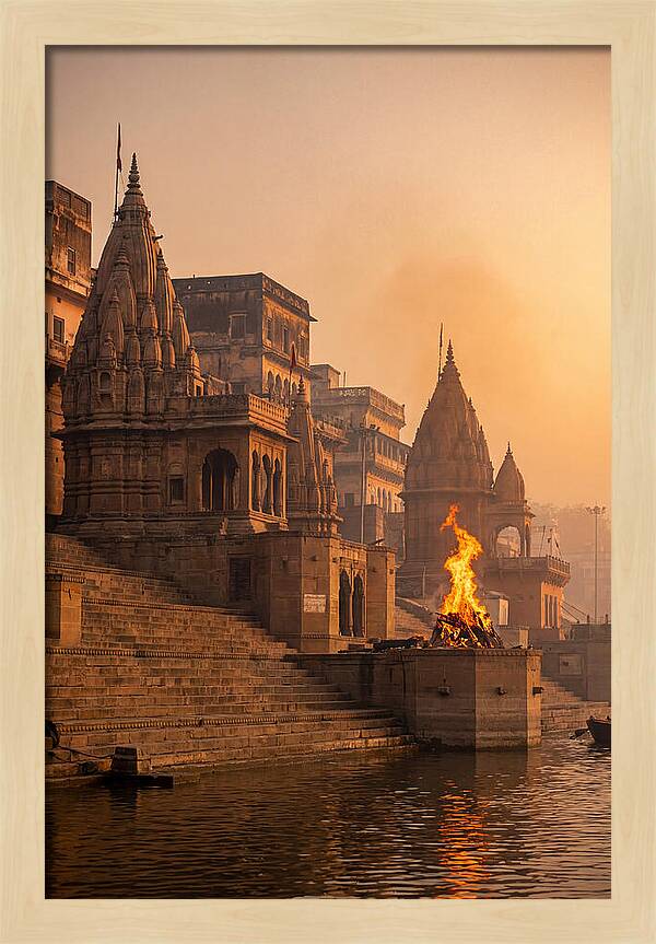 Varanasi Ghats At Sunrise