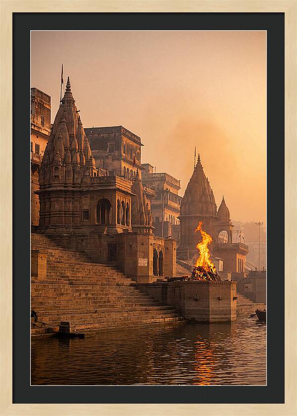 Varanasi Ghats At Sunrise