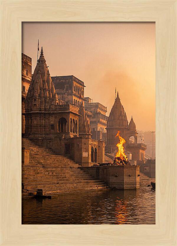 Varanasi Ghats At Sunrise