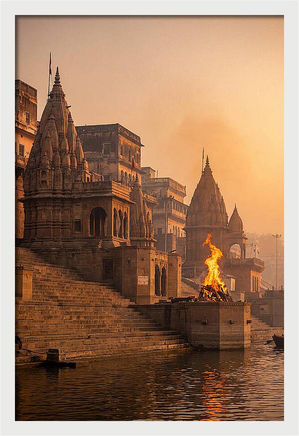 Varanasi Ghats At Sunrise