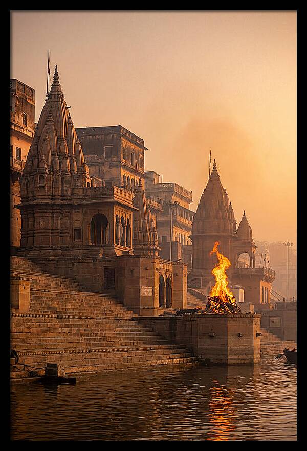 Varanasi Ghats At Sunrise