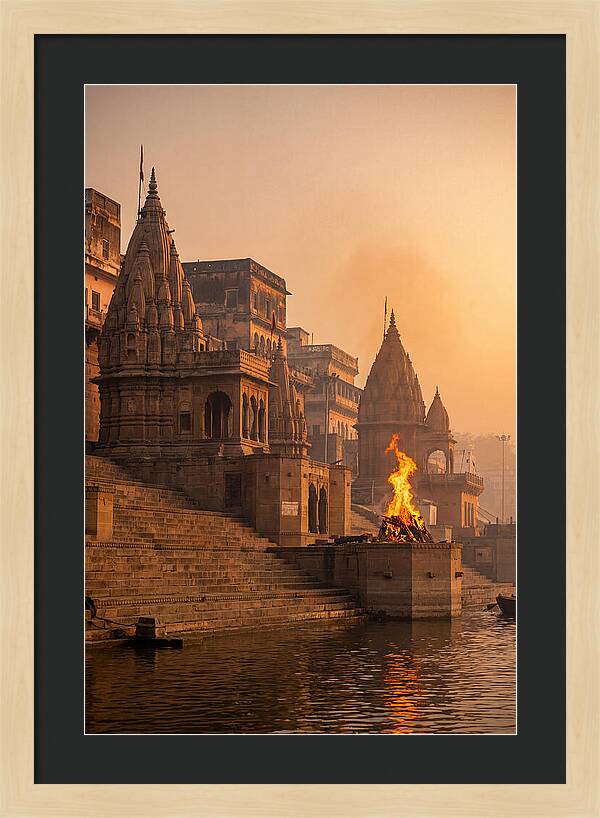 Varanasi Ghats At Sunrise