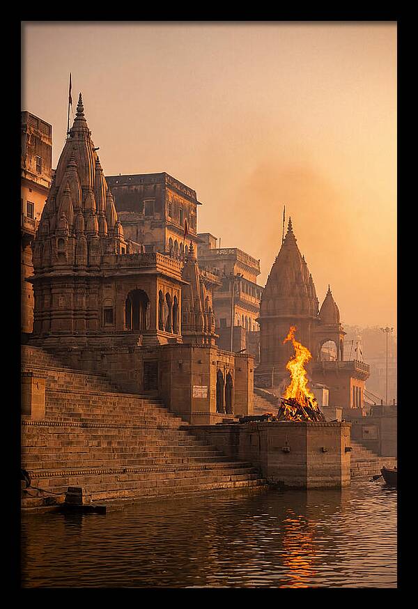 Varanasi Ghats At Sunrise