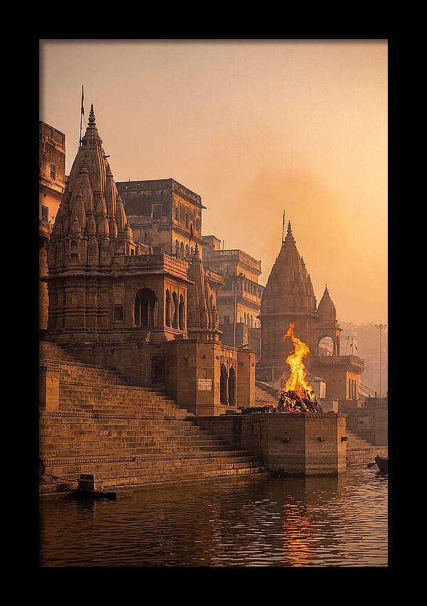 Varanasi Ghats At Sunrise