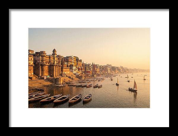 Varanasi Riverfront At Dawn