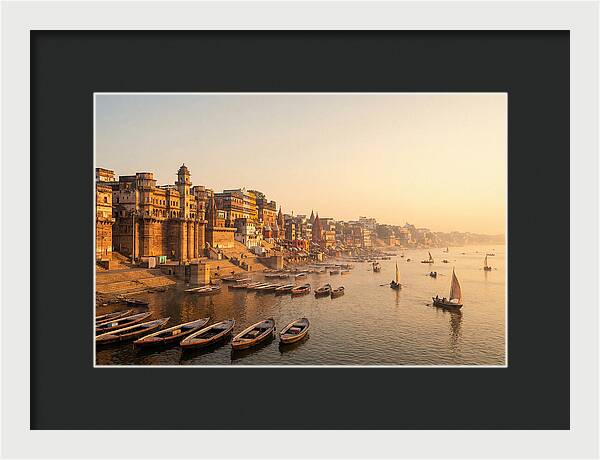 Varanasi Riverfront At Dawn