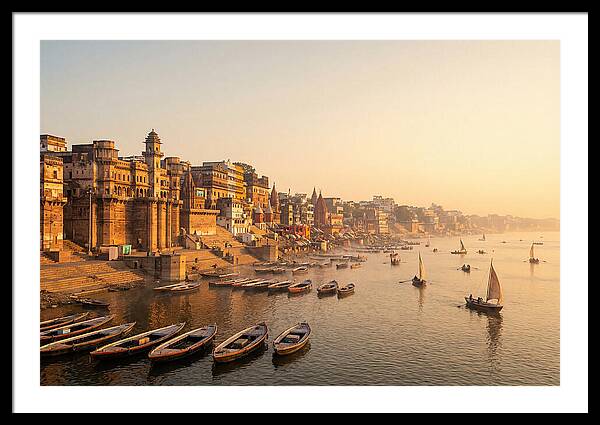 Varanasi Riverfront At Dawn