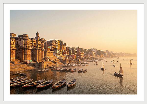 Varanasi Riverfront At Dawn
