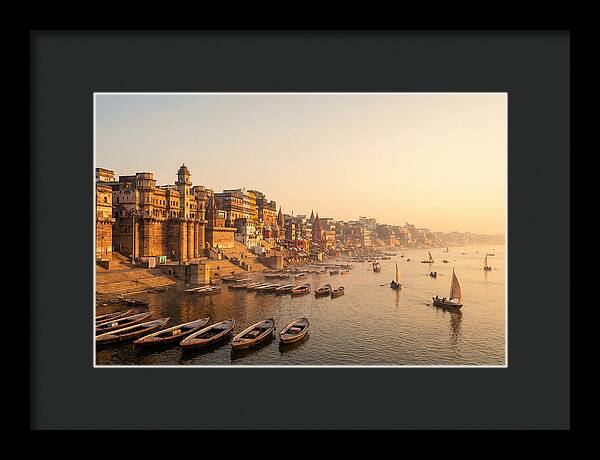 Varanasi Riverfront At Dawn