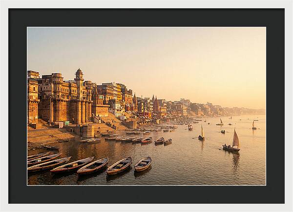 Varanasi Riverfront At Dawn