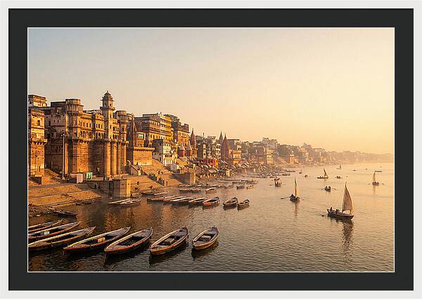 Varanasi Riverfront At Dawn